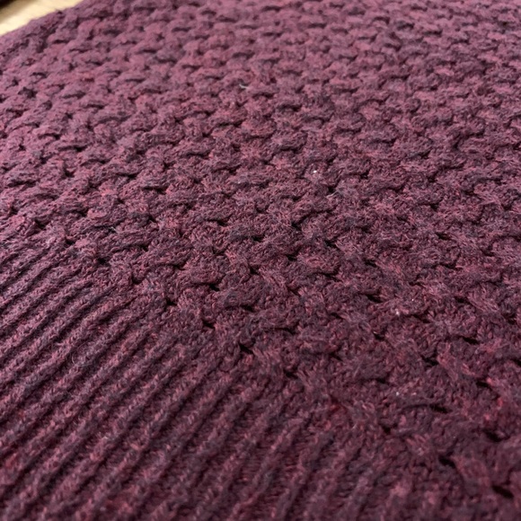 Pullover Knit Sweater - Burgundy - S - Picture 5 of 6
